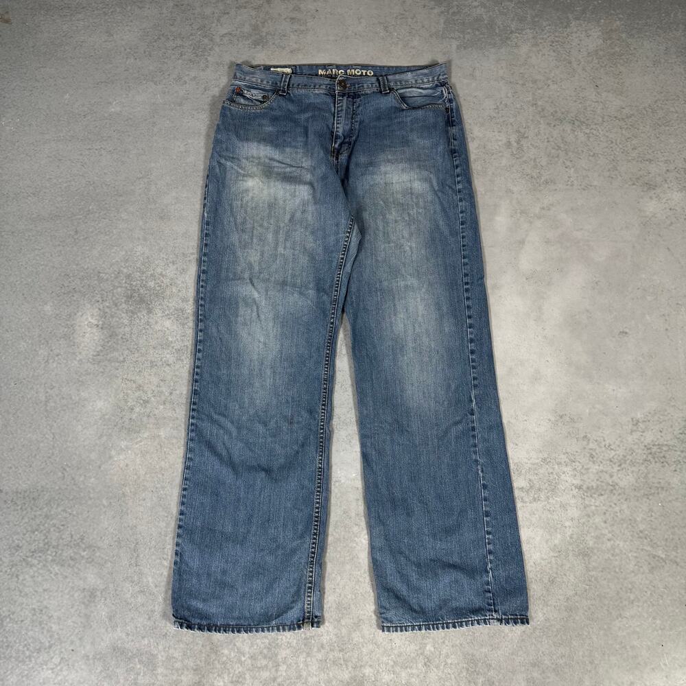 Marc Moto Classic Straight Leg Jeans Medium Wash - Size: 36x34